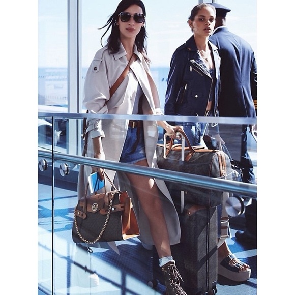 MICHAEL KORS | Corey MK Logo Combat Boots in Brown | Sz 8 - Picture 2 of 16